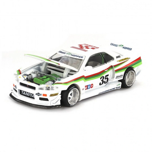 Mini GT 1/64 Nissan Skyline GT-R (R34) TAMIYA x KAIDO HOUSE "The GRASSHOPPER" V1