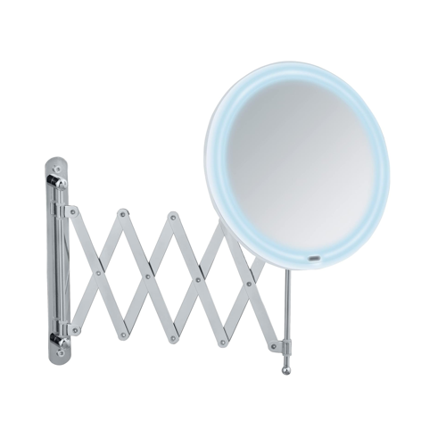 Mafsallı Ayarlanabilir Led Makyaj Aynası 5X Zoom Krom