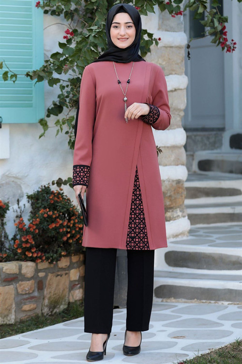 Asya Tesettür Takım Gül Kurusu