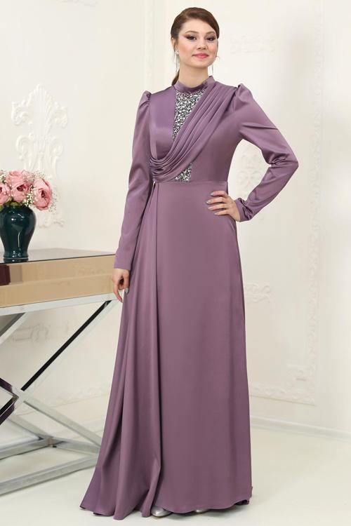 Zen Tesettür Abiye Lavanta