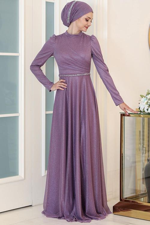 Işıl Tesettür Abiye Lavanta