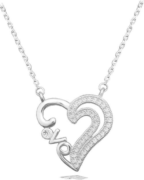 Diamond My Love Kalp Kadın Gümüş Kolye
