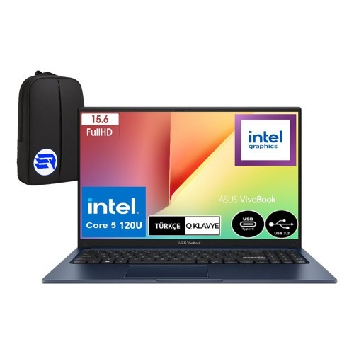 Vivobook 15 X1504VA-NJ3665EP12 Intel Core 5 120U 16GB Ram 2tb SSD WIN11 Pro 15.6" Fhd + Elektropasaj Çanta