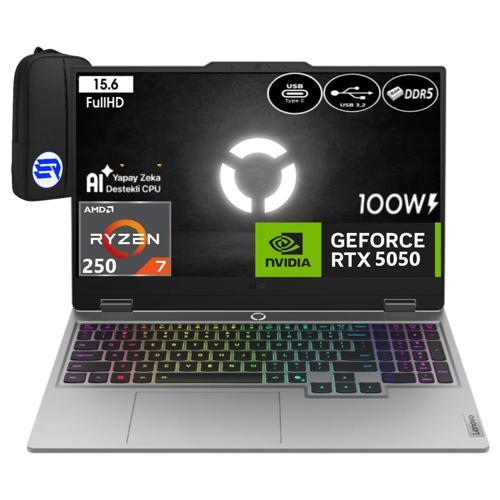 Loq 15AHP10 Ryzen 7-250 64GB Ram 2tb SSD RTX5050 8gb 100W 15.6'' Inç Fhd 144Hz WIN11 Pro 83JG006ATREP8 + Elektrop
