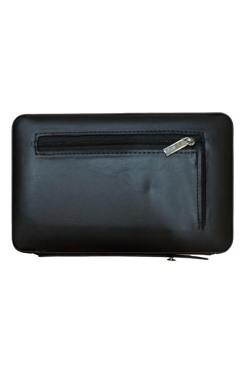 PQ Çakmak Kesicili XL Siyah Deri Puro Taşıma Çantası & Seyahat Humidoru