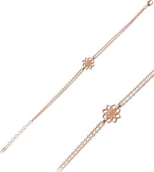 Rose Çiçek Model Bayan Gümüş Bileklik