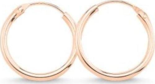 Sade Halka Bayan Gümüş Küpe 16MM