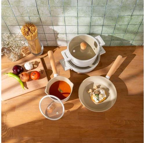 Crystal Elegant Tencere Seti Bej