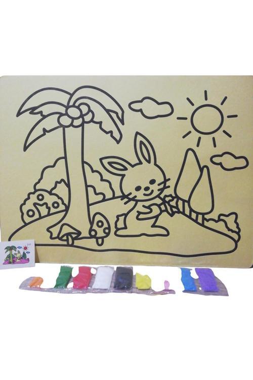 Meraklı Yetenekler Figürlerle Renkli Kum Boyama Seti