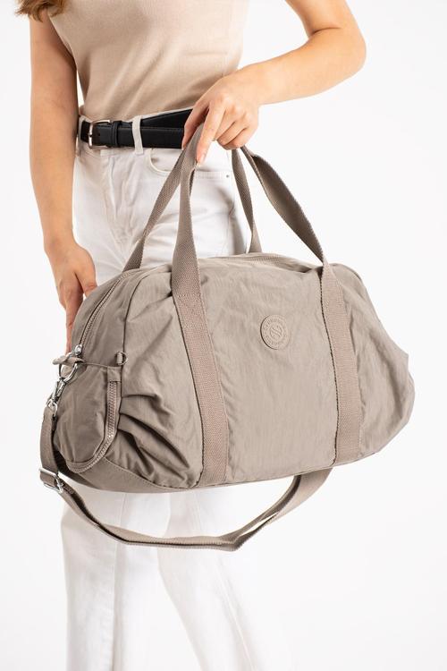 Sanmorris Büyük Boy Klinkır Kumaş Ayakkabı Koyma Cebi Bulunan Çapraz Askılı Spor Ve Seyahat Çantası