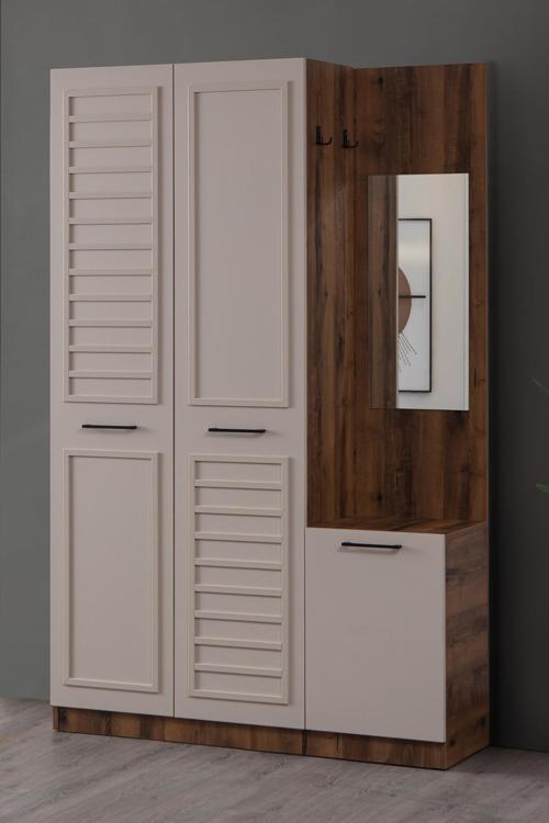 Portmanto Polo Askılıklı Aynalı Portmanto Vestiyer Ayakkabılık