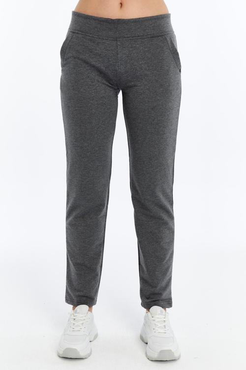 Büyük Beden Gri Pamuklu Eşofman Altı p376