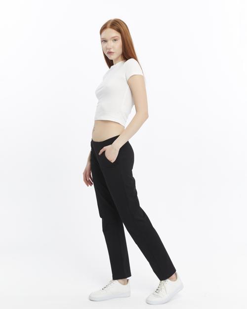 Kadın Büyük Beden Lacivert Pamuklu Eşofman Altı p376