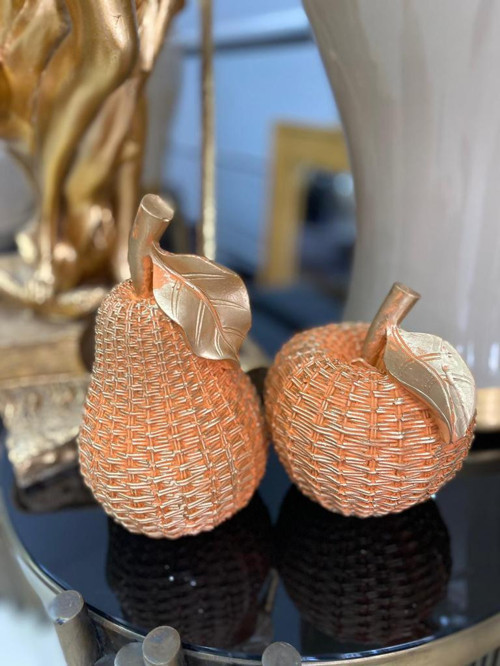 Dekoratif 2'li elma armut biblo polyester