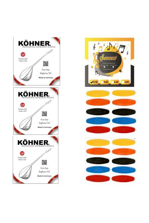 3 Takım Profesyonel 0 18 Kısa Bağlama Ve 1 Takım 0 18 Bağlama Teli Seti