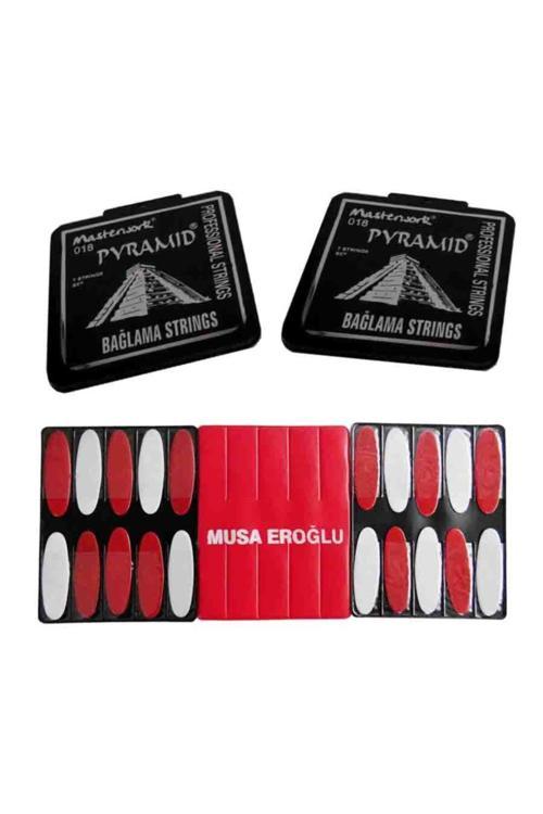 1 Takım Masterwork Kısa Pramid Bağlama Teli - Musa Eroğlu 10'Lu Tezene Kılıfı