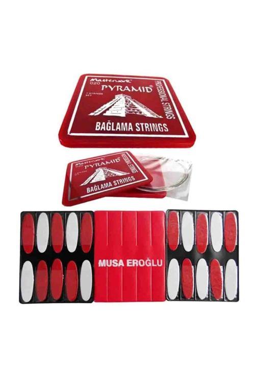 1 Adet Masterwork Uzun Sap Pramid Bağlama Teli 0,20 - Musa Eroğlu 10'Lu Tezene Kılıfı