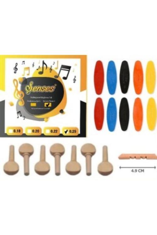 Çelik 0.25 Divan Bağlama Takım Teli + Burgu Seti + Numaralı Tezene Seti + Eşik