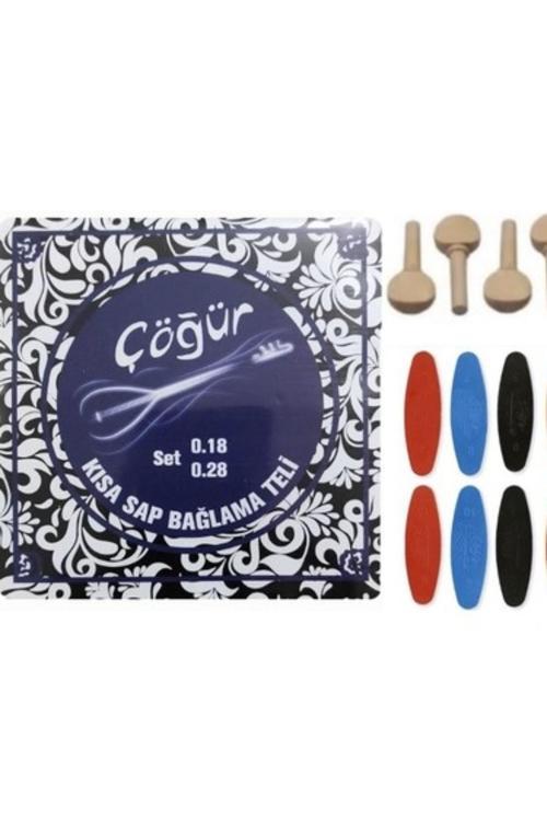 Çöğür 0.18 Kısa Sap Bağlama Tel Seti,Burgu Seti,Tezene Set,Eşik