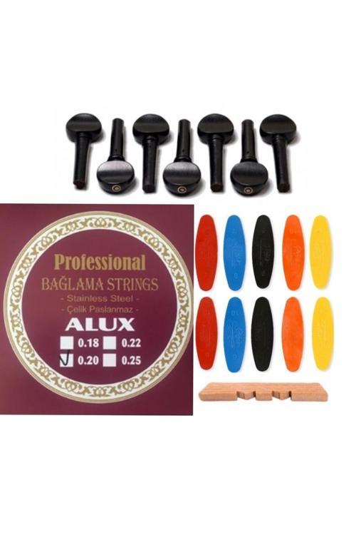 Alux 0.20 Çelik Abanoz Burgu Tezene Eşik 4'Lü Set