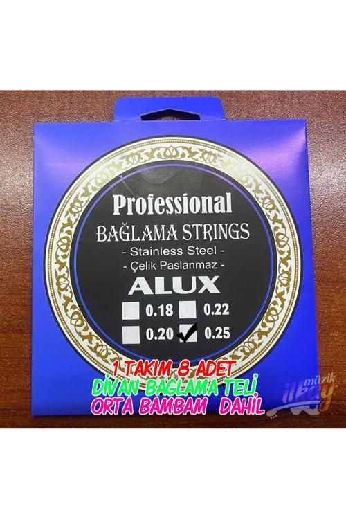 0.25 Divan Bağlama Teli + Orta Bambam Dahil Kaliteli Çelik Bağlama Teli