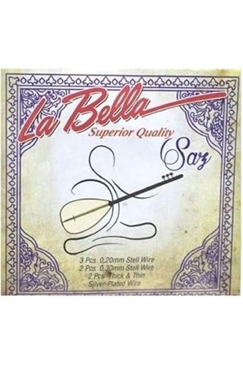 La Bella 0,20 Uzun Sap Bağlama Takım Tel