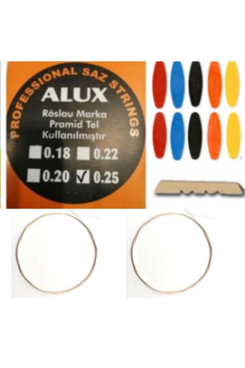 0 25 Piramit Divan Bağlama Teli + 2 Adet Bam Bam + 10 Tezene +1 Eşik