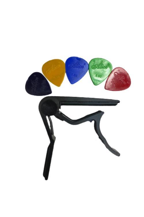 Senses Müzik Gitar Kelepçesi Fc-75 Capo + 5 Adet Pena