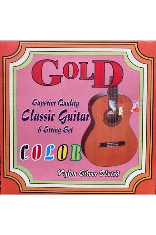 Müzik Gold Renkli Klasik Gitar Tel Seti Pena Hediyeli