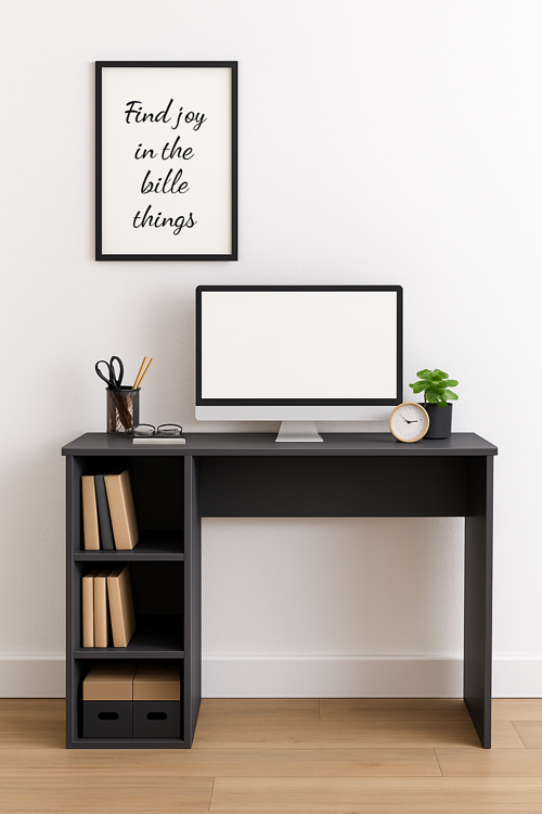 Modern 3 Raflı Çalışma Masası