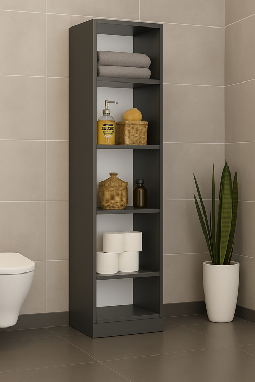 Modern 5 Raflı Çok Amaçlı Dolap