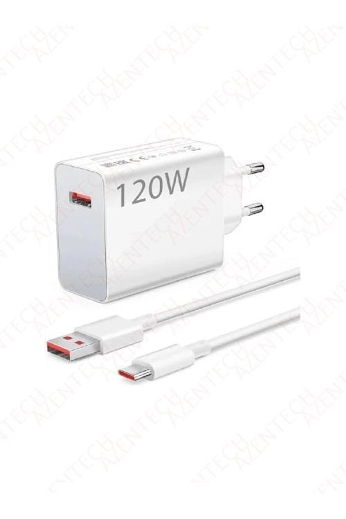 Type-C 120W (Watt) Hızlı Şarj+Turbo Şarj Cihazı Adaptörü Ve 6A Kablolu Kutulu Set