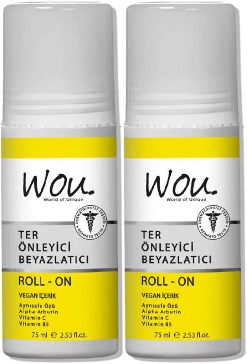 Wou World Of Unique Roll-On Unisex Deodorant 75ML Ter Önleyici Beyazlatıcı (2 Li Set)