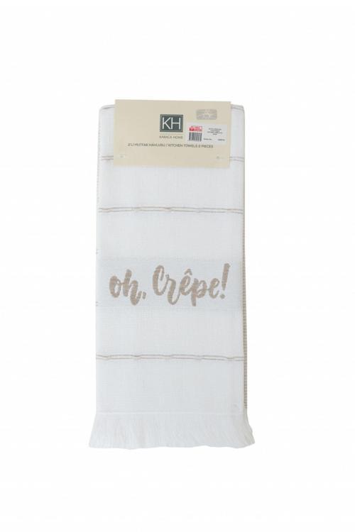 Oh Crepe %100 Pamuk Mutfak Havlusu 2li 60x40 cm