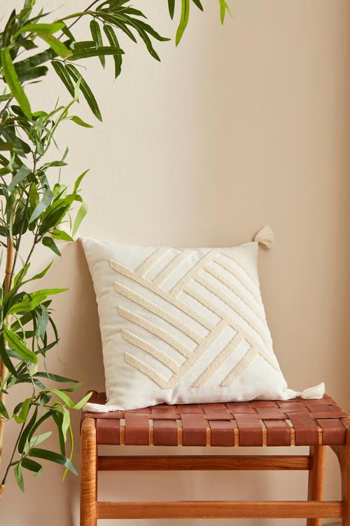 Kassey Dolgulu Kırlent Krem