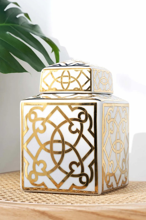Gold Dikdörtgen Küp 22 cm