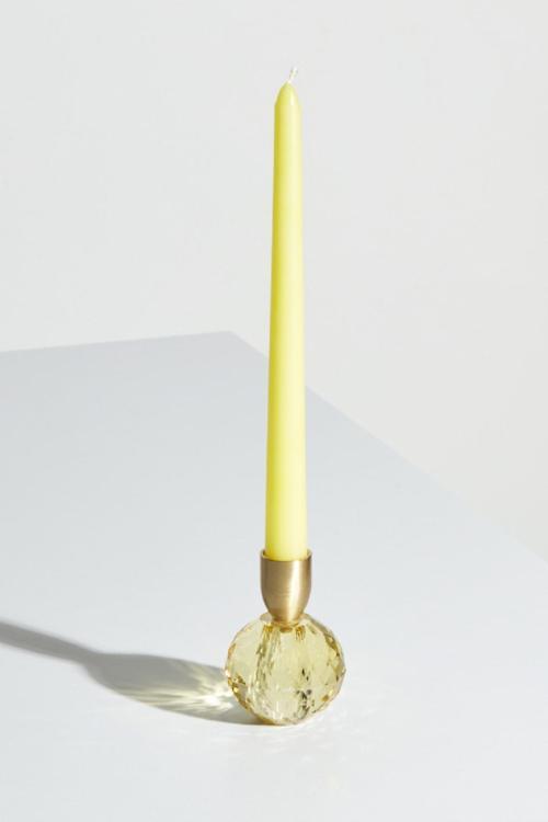 Vicki Şamdan Cam  6x9 cm Sarı