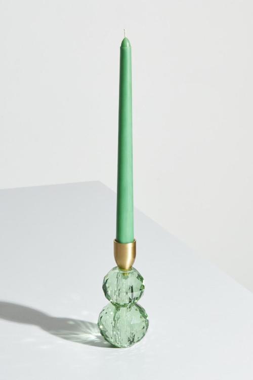 Vicki Şamdan Cam  6x13 cm Yeşil