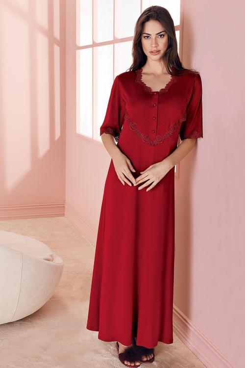 Kadın 381 Penye Rahat Lohusa Tek Gecelik