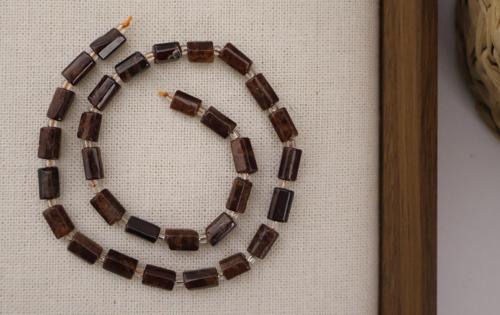 SİLİNDİR KÖŞELİ KESİM LAL GARNET 8X11 MM DOĞAL TAŞ DİZİ- YÜKSEK KALİTELİ DOĞAL TAŞ