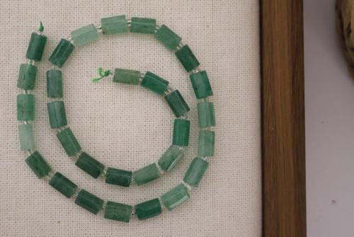 SİLİNDİR KÖŞELİ KESİM AVENTURİN 8X11 MM DOĞAL TAŞ DİZİ- YÜKSEK KALİTELİ DOĞAL TAŞ