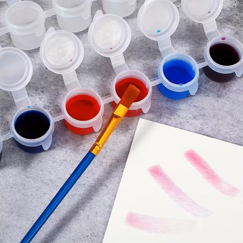 Mini boya kutusu 2ml 6'lı şerit, boya paleti, boya saklama kabı, küçük hokkalar-2 Şerit