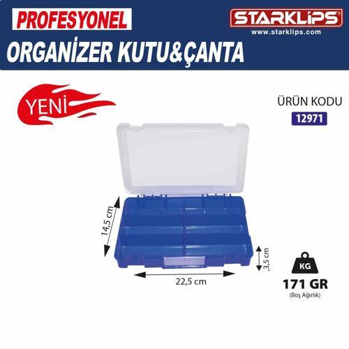 6 Bölmeli Plastik Organizer Çanta Vida, Takı, Hobi Düzenleyici Kutu