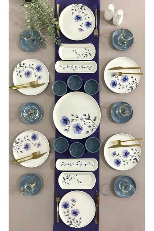 Purple Violet 6 Kişilik 23 Parça Kahvaltı Takımı