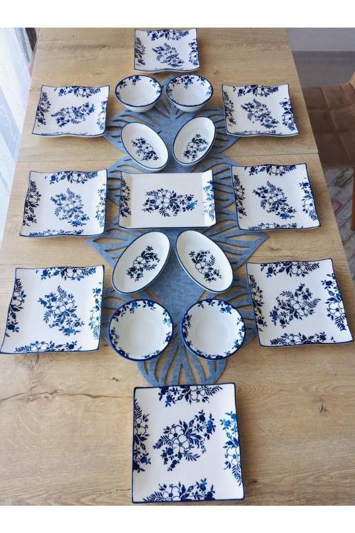 Jasmine Pattern 8 Kişilik 17 Parça Kahvaltı Takımı