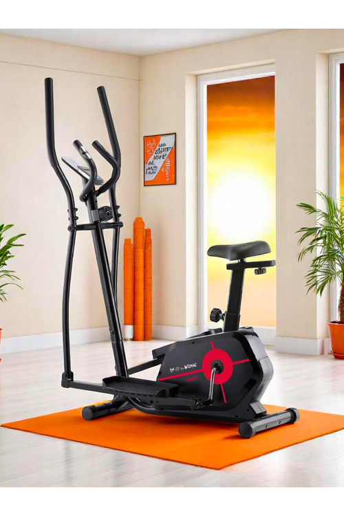 Orbit Gerçek Manyetik Bluetooth Uygulamalı Nabız Ölçerli Seleli Eliptik Bisiklet Sesiz Çalışır