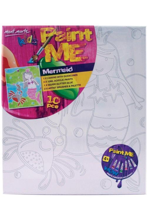 M.M. Kanvas Tablo ve Boyama Seti 9 Parça - Deniz Kızı