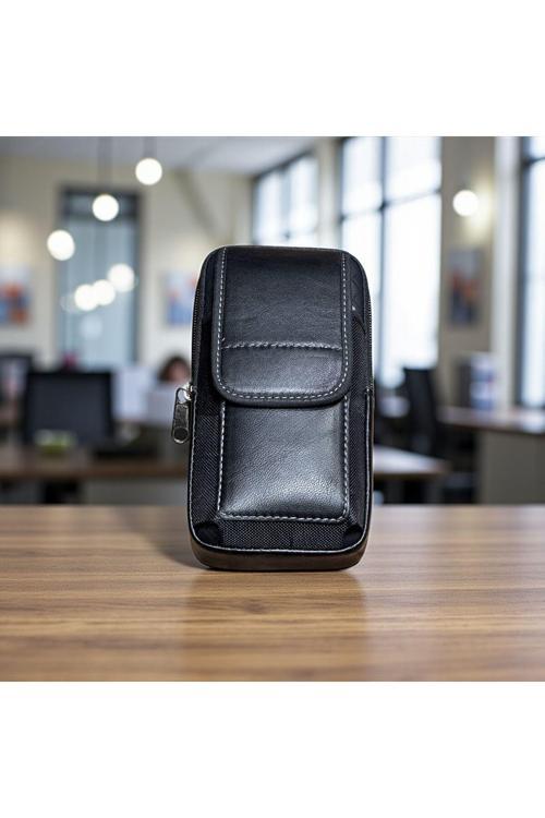 Frefly Hakiki Deri Telefon Gözlü Kemer Çantası