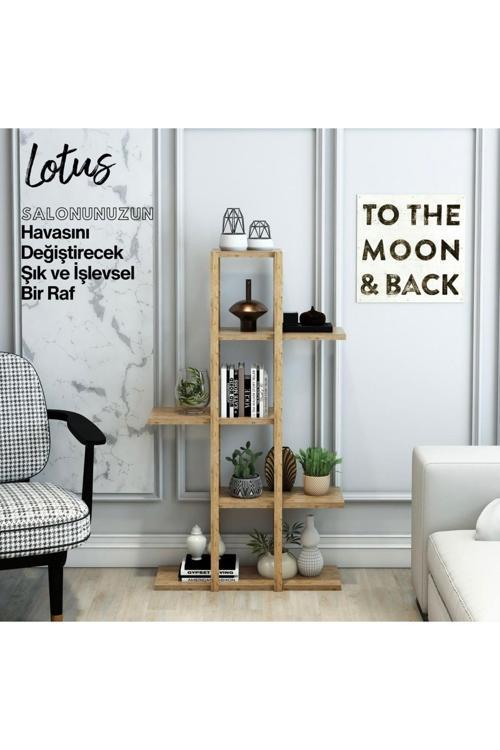 Frefly 5 Katlı Ahşap Çiçeklik, Saksılık, Saksı Standı / Dekoratif Raf / Çok Amaçlı Kullanım (Atlantik Çam)