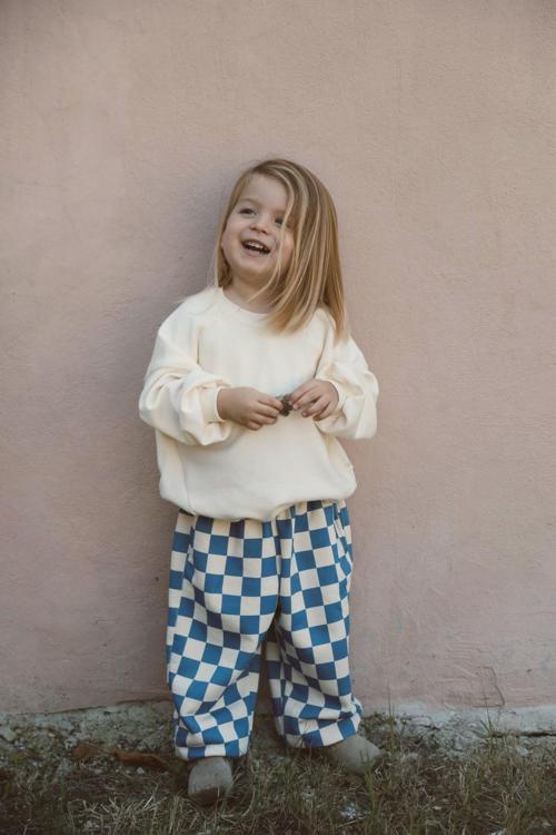 İndigo Dama Baskılı Eşofman Takımı